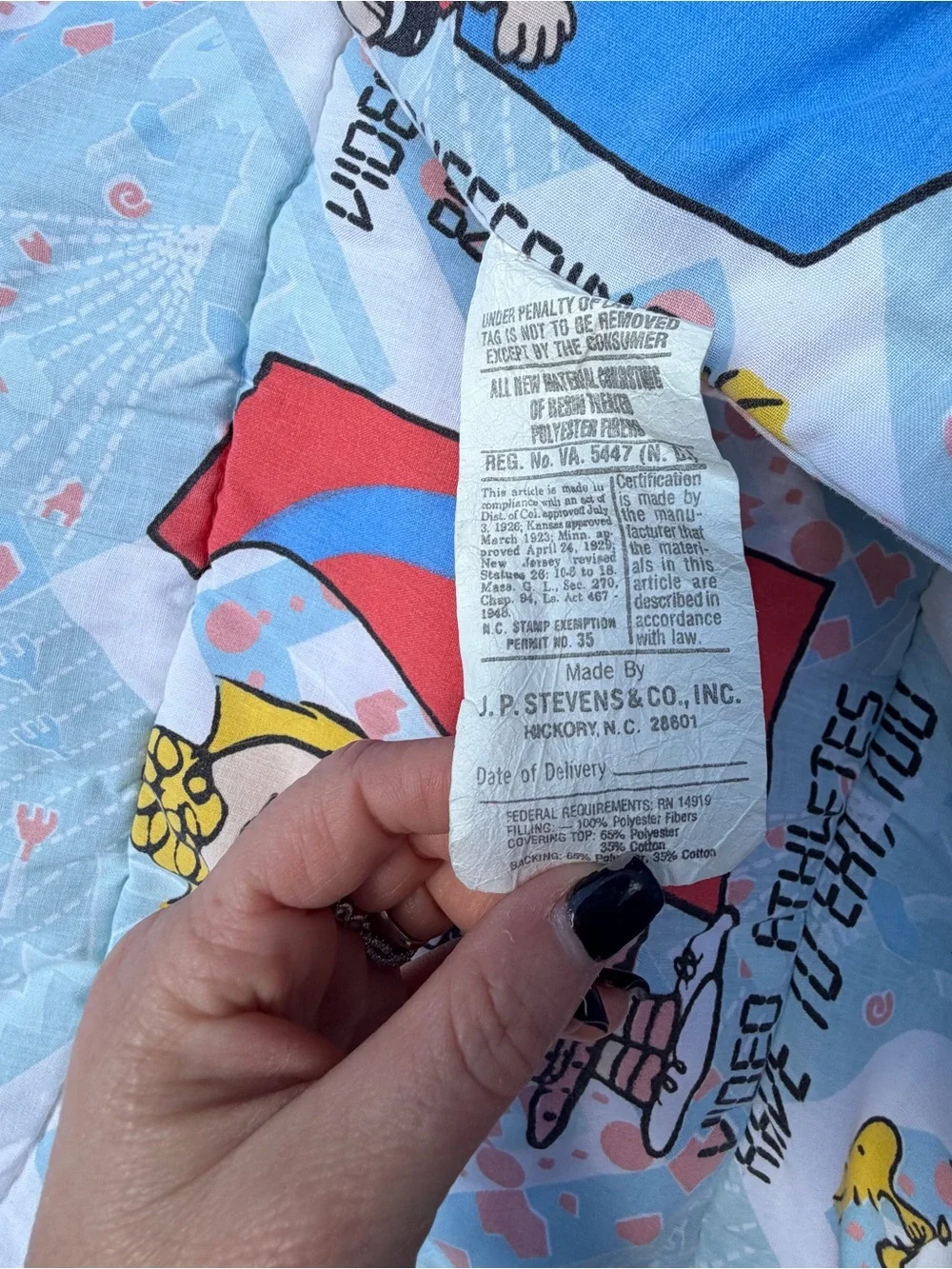 Vintage 1971 Peanuts Snoopy Charlie Brown & Gang Video Game Comforter